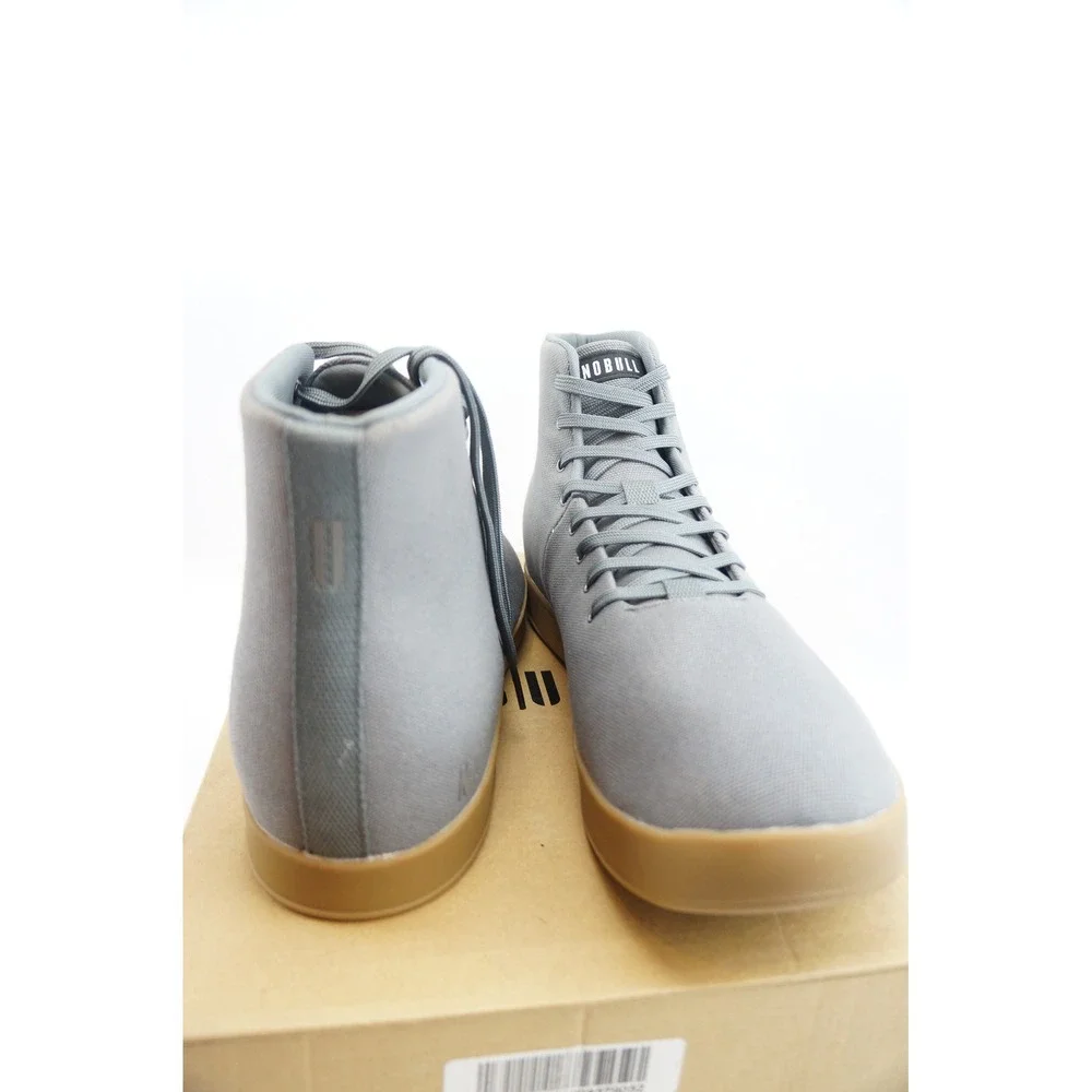 NIB NOBULL Canvas Trainer High Top Dark Grey Gum‎ Sole Sneakers Shoes M18 W19.5